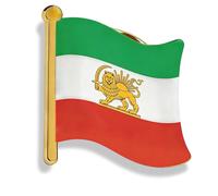 Spilla a forma di mappa dell'Iran, in acciaio inox, con bandiera della Persia, Iran, leone e sole, corona, Faravahar, Derafsh, Kaviani, persiano, iraniano, spilla da bavero, idea regalo, One Size