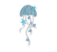 Spilla a forma di medusa con strass, simpatica spilla a forma di animale marino, regalo di compleanno per ufficio, regalo per amici, gioiello alla moda