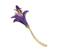 Spilla a forma di narciso in metallo sostenibile, accessorio floreale dipinto a mano, versatile arte indossabile per adulti spille e spille, Misura unica, come descritto