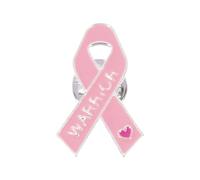 Spilla a forma di nastro per la sensibilizzazione della salute, accessorio alla moda per maglioni e giacche, accessorio per tumori al seno, Misura unica, come descritto