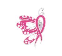 Spilla a forma di nastro per la sensibilizzazione della salute, accessorio alla moda per maglioni e giacche, accessorio per tumori al seno