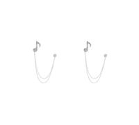 Spilla a forma di nota musicale, decorazione con strass, per maglione, camicia, regalo, dorata, 2,8 cm, 2.8cm, Plastica, come descrizione