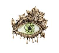 Spilla a forma di occhio con struttura estesa delle ciglia e pietre preziose per feste in costume, accessorio da indossare per feste in maschera, accessorio leggero per occhi malvagi, Misura unica