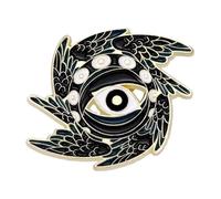 Spilla a forma di occhio di Horus con ali d'angelo come spilla decorativa per vestiti e accessori, normale, Metallo non prezioso