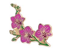 Spilla a forma di orchidea fatta a mano, elegante spilla per l'uso quotidiano, struttura in metallo per occasioni formali o come accessorio alla moda per l'uso quotidiano