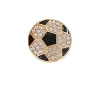 Spilla a forma di pallone da calcio con strass, per donne e uomini, delicata palla americana, spille di cristallo, da rugby, basket, pallavolo, baseball, collezione sportiva, gioielli da regalo