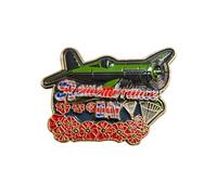 Spilla a forma di papavero rosso, con scritta in lingua inglese "Lest We Forget Remembrance Day", decorazioni per veterani