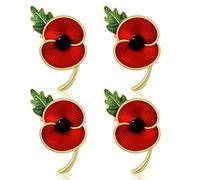 Spilla a forma di papavero rosso, con scritta "Never Forget", con papavero rosso, spilla per il giorno della commemorazione, non dimenticare mai i papaveri, regali commemorativi per veterani, Small