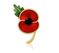 Spilla a forma di papavero rosso, con scritta "Never Forget", con papavero rosso, spilla per il giorno della commemorazione, non dimenticare mai i papaveri, regali commemorativi per veterani, Small