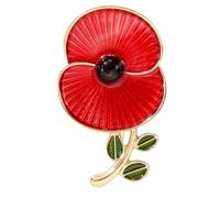 Spilla a forma di papavero rosso, per commemorare la domenica e il giorno della domenica, ideale come regalo per il giorno della commemorazione