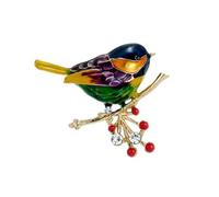 Spilla a forma di passero con strass alla moda, in lega robusta, accessorio per un fascino elegante e uno stile elegante, Metallo