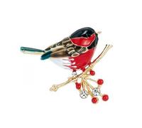 Spilla a forma di passero con strass alla moda, in lega robusta, accessorio per un fascino elegante e uno stile elegante per occasioni speciali, One Size, come descritto