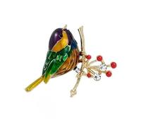 Spilla a forma di passero con strass alla moda, realizzata in lega robusta, accessorio per un fascino elegante e uno stile alla moda, Misura unica, come descritto