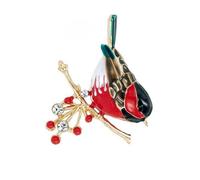 Spilla a forma di passero con strass alla moda realizzata in robusta lega, accessorio per un fascino elegante e uno stile elegante, TAGLIA UNICA, come descritto