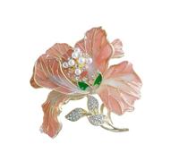 Spilla a forma di peonia con finitura resistente e perle, ciondolo per ballo scolastico, banchetto, serata, festa, alla moda, Medium, come descritto