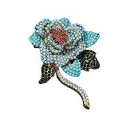 Spilla a forma di peonia con strass scintillanti, realizzata a mano, accessorio floreale con dettagli smaltati, gioiello per occasioni formali, festa della mamma, spilla regalo a forma di peonia