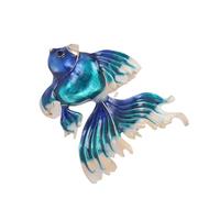 Spilla a forma di pesce artigianale in lega di gioielli a goccia con dettagli a due vie abbigliamento accessorio idee regalo spilla pesce unisex, Misura unica, come descritto