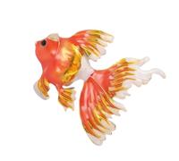 Spilla a forma di pesce artigianale in lega di gioielli a goccia con dettagli a due vie abbigliamento accessorio idee regalo ciondolo pesce alla moda, Misura unica, come descritto