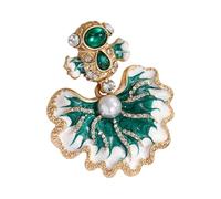 Spilla a forma di pesce con strass alla moda, stile vintage, comoda chiusura adatta per sciarpa, cappotto, borsa, elegante spilla a forma di carpa, One Size, come descritto