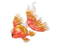 Spilla a forma di pesce dorato in lega di gioielli smaltati a goccia Disegni a due vie da indossare per le donne regalo accessori per abbigliamento per feste realistici pesci, One Size, come descritto