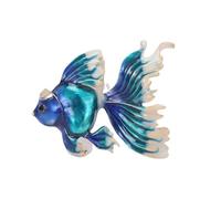 Spilla a forma di pesce dorato in lega di gioielli smaltati a goccia Disegni a due vie da indossare per le donne regalo accessori per abbigliamento per feste realistici pesci, One Size, come descritto