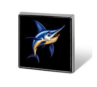 Spilla a forma di pesce spada marlin, spilla quadrata con distintivo, spilla da bavero per donna e uomo, regalo