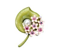 Spilla a forma di pianta unica, bellissima spilla in lega, accessorio alla moda, adatta per abbigliamento e borse, spilla vintage a forma di pianta, Misura unica, come descritto