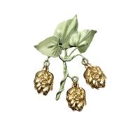 Spilla a forma di pianta unica, bellissima spilla in lega, accessorio alla moda, adatta per abbigliamento e borse, spilla vintage a forma di pianta, Misura unica, come descritto