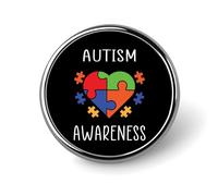 Spilla a forma di puzzle per la sensibilizzazione sull'autismo, con tema artistico di supporto per zaini, giacche e borse. Un regalo significativo.