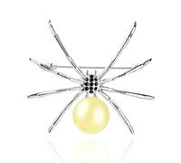 Spilla a forma di ragno gotico con strass, da donna, con cristalli rossi, neri, bianchi, alla moda, accessori per costumi di