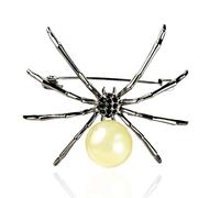 Spilla a forma di ragno gotico con strass, da donna, con cristalli rossi, neri, bianchi, alla moda, accessori per costumi di