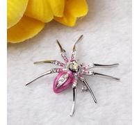 Spilla a forma di ragno, in lega, stile vintage, stile Halloween, smaltata,