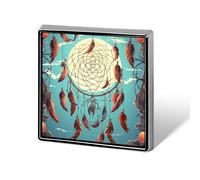 Spilla a forma di rete da sogno quadrata in metallo, spille divertenti e carine, spille commemorative in lega di alluminio stampate, spilla personalizzata per bavero, cappello, zaino, decorazione,