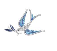 Spilla a forma di rondine di ispirazione vintage, con lavorazione a olio e design elegante, perfetta per l'uso quotidiano, elegante accessorio per gioielli a rondine, One Size, come descritto