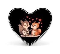 Spilla a forma di scoiattolo che suona la chitarra per donne e uomini, spilla a forma di cuore per feste e matrimoni