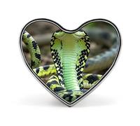 Spilla a forma di serpente Cobra Squisita Spille alla moda Bottoni personalizzati Distintivo Novità Spille uniche Spille a forma di cuore Bottoni in metallo per zaino, cappello, borsa, giacca