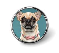 Spilla a forma di simpatico carlino chihuahua, spilla da bavero, spilla, distintivo, cravatta, gioielli, decorazione per cappelli, giacche e camicie.