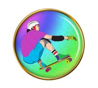 Spilla A Forma Di Skateboard