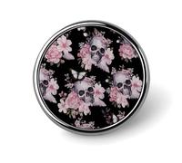 Spilla a forma di spada con teschio multicolore psichedelico, spilla rotonda in metallo per gioielli ornamentali da donna