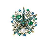 Spilla a forma di stella marina con dettagli squisiti accessori per la vita marina per donne e uomini alla moda spilla in lega a forma di stella marina, One Size, come descritto