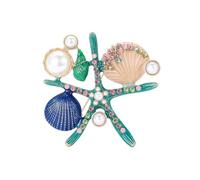 Spilla a forma di stella marina con dettagli squisiti accessori per la vita marina per donne e uomini alla moda spilla in lega a forma di stella marina, One Size, come descritto
