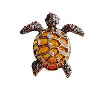Spilla a forma di tartaruga, in lega robusta, alla moda, per donne e bambini, stile cartone animato, One Size, come descritto