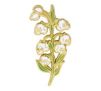 Spilla a forma di teschio con giglio della valle dal design unico con materiali in lega robusta per feste e festival Spilla in lega