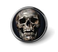 Spilla a forma di teschio della morte, spilla classica e carina, alla moda, rotonda, squisita, in metallo, spille personalizzate, bottoni per abbigliamento, zaino, cappello, giacche, decorazione