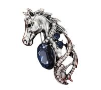 Spilla a forma di testa di cavallo, gioiello alla moda per donne e uomini, accessorio equestre creativo, One Size, come descritto