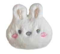 Spilla a forma di testa di coniglio in peluche per vestiti, distintivo, elegante, zaino, pendente, decorazione, accessorio alla moda, Acciaio inossidabile