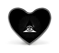 Spilla a forma di triangolo con occhio che vede tutto, a forma di cuore, spilla da bavero, per cravatta, abiti, matrimoni, compleanni, per uomini e donne, Love form, Metallo
