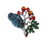 Spilla a forma di uccello con strass abbaglianti con tecniche uniche a goccia di olio, accessorio da indossare tutti i giorni o occasioni speciali, accessori per feste, spilla gioielli, Misura unica