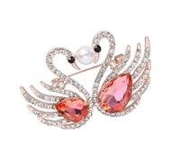 Spilla a forma di uccello con strass scintillanti, in lega, stile vintage, accessorio per feste, adatto per donne e uomini, spilla con strass, Misura unica, come descritto
