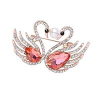 Spilla a forma di uccello con strass unici eleganti accessori per feste eleganti spille a forma di animale struttura in lega per migliorare il vestito spilla con strass, Misura unica, come descritto